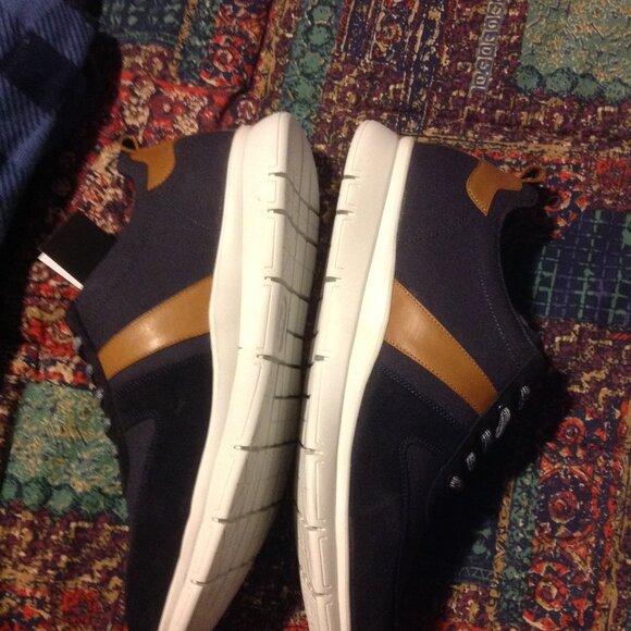 Thomas & Vine Men's Adler Navy Suede & Blue Textile Sneakers - 11.5 - New in Box - Picture 5 of 11